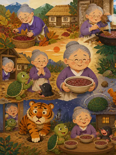 팥죽 할머니와 호랑이 동화 표지